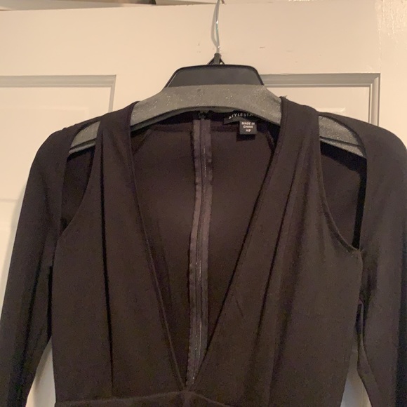 Black mini long sleeve dress - Picture 6 of 7